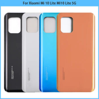 10PCS For Xiaomi Mi 10 Lite 5G Battery Back Cover 3D Glass Panel Mi10 Lite Rear Door Glass Housing Case With Adhesive Replace