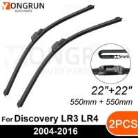 Front Wipers For Land Rover Discovery LR3 LR4 2004-2016 Wiper Blade Rubber 22"+22" Car Windshield Windscreen Accessories 2015