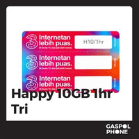 Voucher Tri Happy 10GB 1 Hari Lokal Jateng Kuota Internet Isi Ulang Fisik