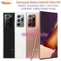 Samsung Galaxy Note 20 Ultra 5G N986U1 128G/512GB Note20 Octa Core Snapdragon 865+ 6.9" 12GB RAM 108MP&amp;Dual 12MP Cell Phone eSim