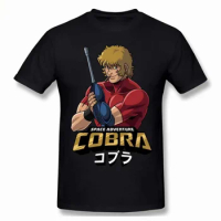 Cobra Space Adventure Retro Vintage Manga T Shirt Oversized Cotton Crewneck Custom Short Sleeve T-shirt