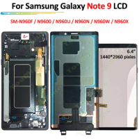 AMOLED 6.4''For Samsung Galaxy Note 9 Lcd with Frame Touch Screen Digitizer Assembly For Samsung note9 Display N960 N960F N960DS