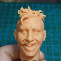 1/6 Unpainted Joker Head Sculpt Carving Model Fit 12'' Soldier Action Figure Body