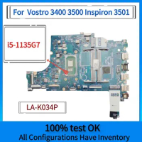 LA-K034P.For Dell Vostro 3400 3500 Inspiron 3501 Laptop Motherboard.With CPU I5-1135G7.CN-0XGX0C 0XGX0C XGX0C CN-0GGCMJ 0GGCMJ