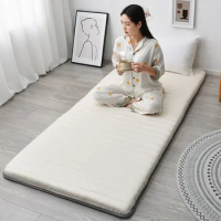 Tatami Folding Mattress Trips Tataki Bed Furniture for Bedroom Inflatable Sleeping Mattress Pillow Futon Mattresses Air Topper