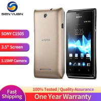 Original Sony Xperia E C1505 3G Mobile Phone 3.5'' WiFi 3.15MP Camera 480p@30fps Video Snapdragon S1 Android 4.1 CellPhone