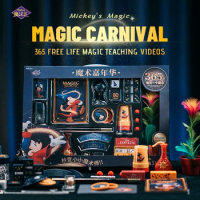 Disney Mickey Mouse Magic Tricks 15 IN 1 Carnival Magic Gift Box Simple Magic Prop Beginners Magic Kit For Kids Birthday Gift