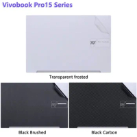 KH Carbon fiber Laptop Sticker Skin Decals Protector Cover for ASUS Vivobook Pro15 M6501R 2022 / Pro15 K6502V 2023 15.6-inch