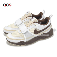 Nike x Travis Scott 休閒鞋 Zoom Field Jaxx 男鞋 棕 白 聯名 魔鬼氈 HQ3073-100