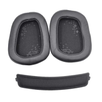 Ear Pads+Headband For Logitech G633 G933 Headphones Replacement Foam Earmuffs Ear Cushion Accessories