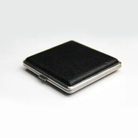 Black PU Cigarette Case Holder Box Hold For 20 85mm Cigarettes