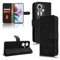 For OPPO F25 Pro 5G skin Feel lanyard Anti slip Magnetic Wallet Case for OPPO F25 Pro Phone Case