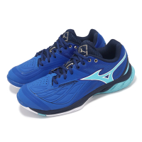 Mizuno 羽球鞋 Wave Fang 2 男鞋 寬楦 藍 襪套 高回彈 抓地 室內運動 運動鞋 美津濃 71GA2313-01