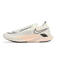 Nike 競速跑鞋 ZoomX Streakfly 男鞋 米白 粉橘 黑 輕量 針織 襪套 運動鞋 DJ6566-105