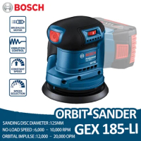 Bosch GEX185-LI Cordless Brushless Random Orbit Sander 125 MM 18V Lithium Battery Woodworking Sandpaper Machine