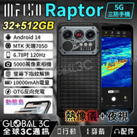 IIIF150 Raptor 5G三防手機 熱像儀 夜視 32+512GB 6.78吋120Hz螢幕 動態島 反向充電