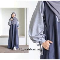 Gamis Dress kondangan terbaru Cantik Elegan Baju Gamis wanita Simple Murah/ Gamis Bahan Crinkle/ SYI
