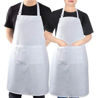 Celemek Apron Cotton Full Putih Premium Quality