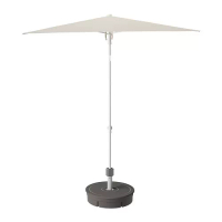 TVETÖ 陽傘, 灰米色 白色/grytö 灰色, 180 公分
