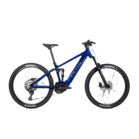 TWITTER EM6 Ebike 48V 250W Bafang Mid Drive Full Suspension Mountain Bike  Electric Bikes Electric Mountain Bike MTB for sale