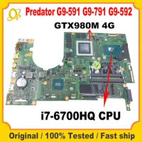 P5NCN/P7NCN for Acer Predator 15 G9-591 G9-791 G9-591R G9-592 G9000 Laptop Motherboard with i7-6700HQ CPU GTX980M 4G GPU DDR4