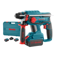 RONIX 8910k Electric Hammer 26mm Power Tools Rechargeable Lithium Battery brushless 20V Cordless Hammer Drill