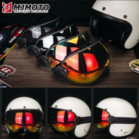 For Bell Moto 3 Motorcycle Helmet Bubble Shield Visor Lens for Shoei Ex-Zero Helmet Goggles Lens Universal Retro Helmet Visor