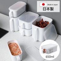 NAKAYA 密封收納盒 650ml 日本製 密封保鮮盒 食物保鮮盒 冷藏冷凍 手把收納盒