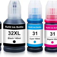 31XL 32XL Ink Bottle Replacement Compatible with HP Smart Tank 7301 7602 7001 6001 5101 HP Smart Tank Plus 551 555 651 Printer