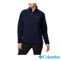 Columbia 哥倫比亞 官方旗艦 女款-立領軟殼外套-深藍(UWL01230NY/ 戶外 .防潑水.機能)