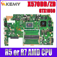Akemy Notebook X570DD Mainboard ASUS TUF X570ZD YX570ZD YX570DD X570D X570Z X570 Laptop Motherboard AMD R5 R7 CPU GTX1050