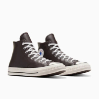【CONVERSE】休閒鞋 男鞋 女鞋 帆布鞋 高筒 皮革 CHUCK 70 HI COFFEE NUTBLUEWHITE 咖啡 A10154C