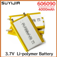 3.7V 606090 4Ah Battery Lithium Polymer Rechargeable Cells for GPS PSP DVD Toy Powerbank Power Bank Tablet PC Robot LED Fan