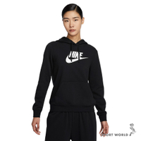 Nike 長袖上衣 女裝 帽T 刷毛 黑【運動世界】DQ5776-010