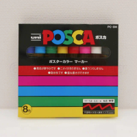 【日本 UNI 三菱】《POSCA 水性麥克筆 - 中字圓頭》8 色組