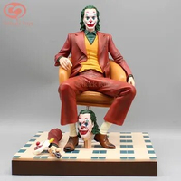 28cm Joker Anime Figure Gk Joker In Red Hand Head Changeable Action Figure Statue Model Doll Collectible Ornament Adult Toy Gift