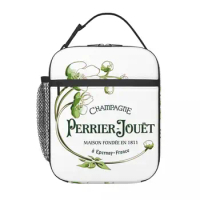 Jouets Champagne Perrier Thermal Insulated Lunch Bags Women Resuable Lunch Container for School Outdoor Multifunction Food Box