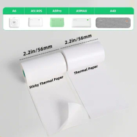 3 Rolls/box PeriPage Thermal Paper Thermal Sticker Color Sticky Papers 56×30mm/2.2×1.2in 10 Years Retention Period