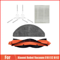 Replacement For Xiaomi Robot Vacuum E10 E12 B112 Sweeper Cleaner Main Side Brush Hepa Filter Mop Cloth Rags Spare Parts