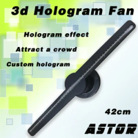 42cm 3D hologram fan hologram display 3D led fan holographic effect advertising light custom hologram led hologram fan