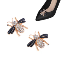 1Pc Bee Shoe Clip Metal Shoe Buckle Women High Heel Charms Buckle Pumps Lady Flat Shoes Decor Accessories