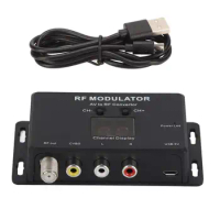 Portable Digital RF Modulator PAL NTSC 21 Channel AV to RF Converter for Set Top Box DVR DVD