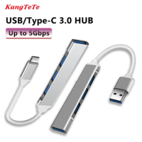 4 In 1 USB 3.0 HUB Type C Docking Station 5Gbps High Speed Splitter 4 USB 3.0 2.0 Ports For Laptop Phone PC Computer