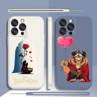 Beauty and the Beast Phone Case For Apple iPhone 14 13 12 Mini 11 Pro XS MAX XR X 8 7 6S Plus Liquid Rope Candy Shell Coque Capa