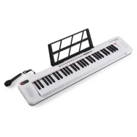 61-Key Electronic Piano Multifunctional Illuminated Keyboard Digital Piano with Music Score Stand/Microphone for Beginners