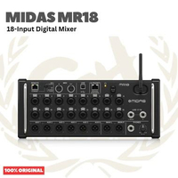 MIDAS MR18 18-Input Digital Mixer for iPad/Android Tablets with 16 Midas PRO Preamps, Integrated WiF