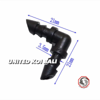 ELBOW 7MM KONEKTOR PENYAMBUNG BENTUL L SELANG PE 7MM GARDENING