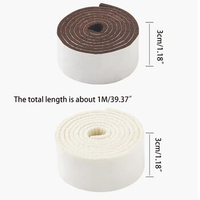 M89B Self Adhesive Floor Pad Felt Strips with Adhesive Backing Anti-slip Chair Leg for Furniture Moving Silently Can Be Cut