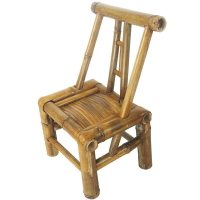 竹凳子靠背椅老式農村休閑手工竹製家具餐椅泡茶復古小竹椅子