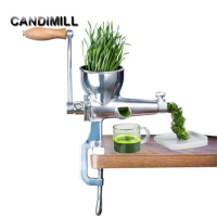 CANDIMILL Manual Juicer Stainless Steel Wheat Grass Wheatgrass Slow Juicer Fruit Vegetable Juice Extractor Juicing Machine